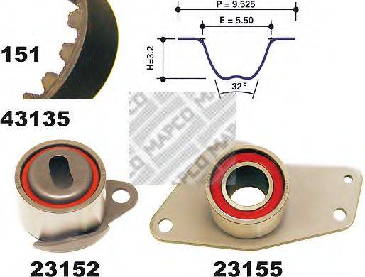 MAPCO 23135 Комплект ремня ГРМ