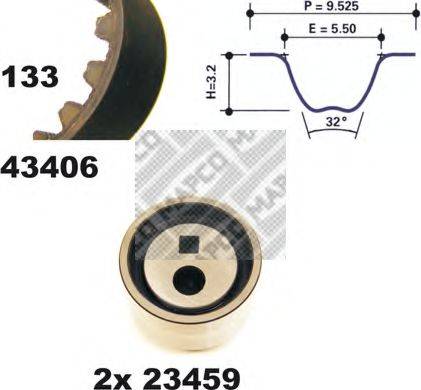MAPCO 23406 Комплект ремня ГРМ