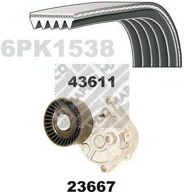 MAPCO 23611 Поликлиновой ременный комплект