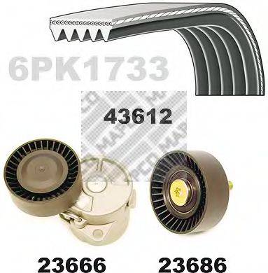 MAPCO 23613 Поликлиновой ременный комплект