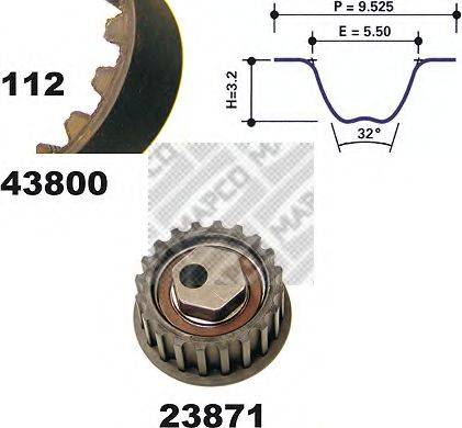 MAPCO 23800 Комплект ремня ГРМ