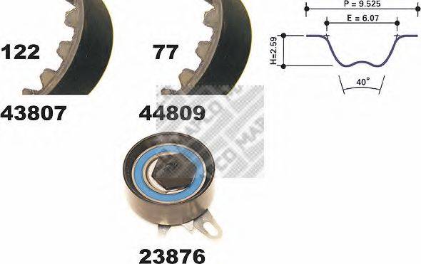 MAPCO 73809 Комплект ремня ГРМ