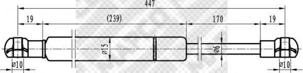 MAPCO 91101 Газовая пружина, заднее стекло
