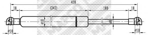 MAPCO 91400 Газовая пружина, крышка багажник