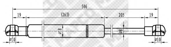 MAPCO 91403 Газовая пружина, капот