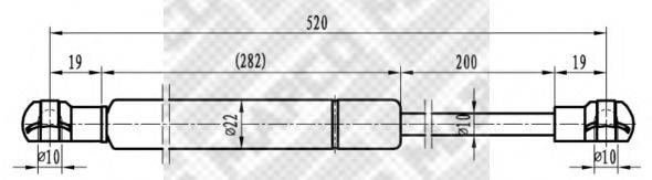 MAPCO 91573 Газовая пружина, крышка багажник