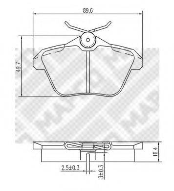 MAPCO 6773 Комплект тормозных колодок, дисковый тормоз