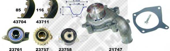 MAPCO 41712 Водяной насос + комплект зубчатого ремня