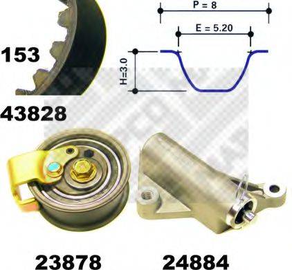 MAPCO 23827 Комплект ремня ГРМ