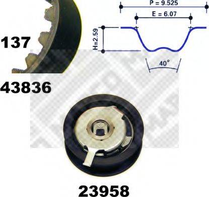 MAPCO 23837 Комплект ремня ГРМ