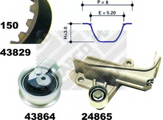 MAPCO 23902 Комплект ремня ГРМ