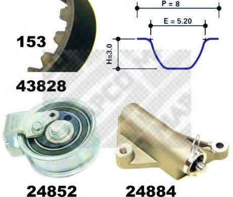 MAPCO 23908 Комплект ремня ГРМ