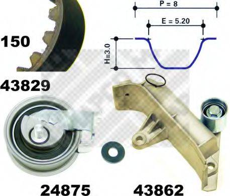 MAPCO 23913 Комплект ремня ГРМ