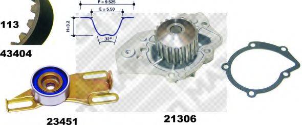 MAPCO 41404 Водяной насос + комплект зубчатого ремня