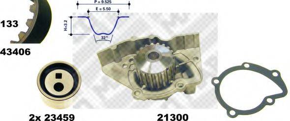 MAPCO 41406 Водяной насос + комплект зубчатого ремня