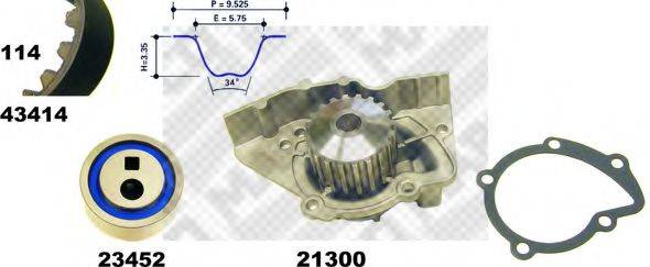 MAPCO 41414 Водяной насос + комплект зубчатого ремня