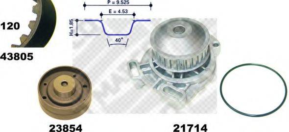 MAPCO 41805 Водяной насос + комплект зубчатого ремня