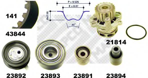 MAPCO 41844 Водяной насос + комплект зубчатого ремня