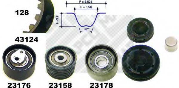 MAPCO 23124 Комплект ремня ГРМ