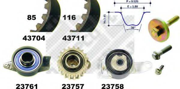 MAPCO 23712 Комплект ремня ГРМ