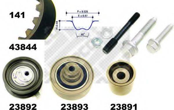 MAPCO 23845 Комплект ремня ГРМ