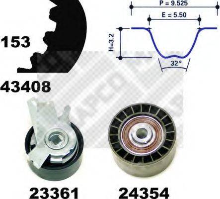 MAPCO 23420 Комплект ремня ГРМ