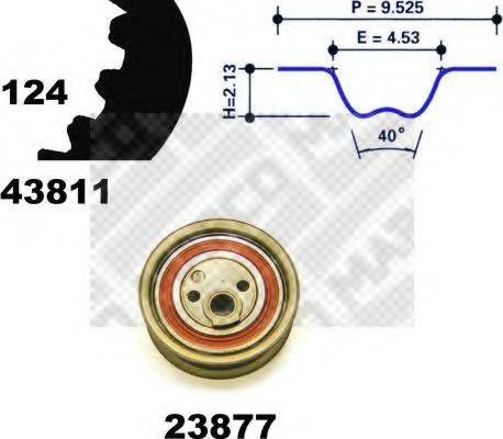 MAPCO 23825 Комплект ремня ГРМ