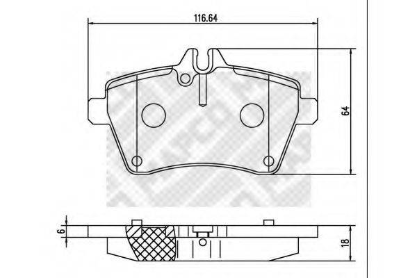 MAPCO 6839 Комплект тормозных колодок, дисковый тормоз