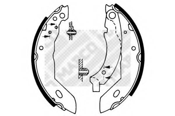 MAPCO 8117 Комплект тормозных колодок