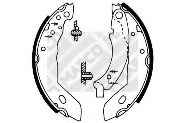 MAPCO 8122 Комплект тормозных колодок