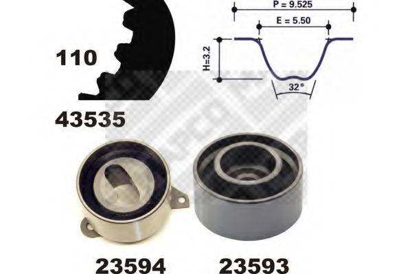 MAPCO 23535 Комплект ремня ГРМ