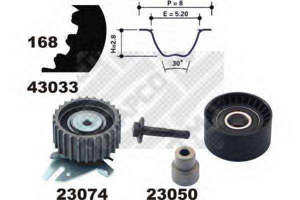 MAPCO 23034 Комплект ремня ГРМ