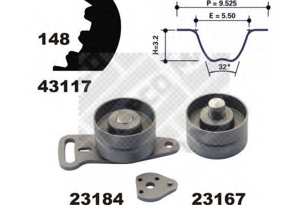 MAPCO 23117 Комплект ремня ГРМ