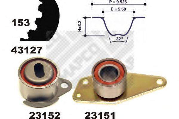 MAPCO 23127 Комплект ремня ГРМ
