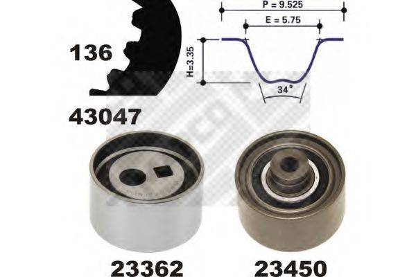 MAPCO 23435 Комплект ремня ГРМ