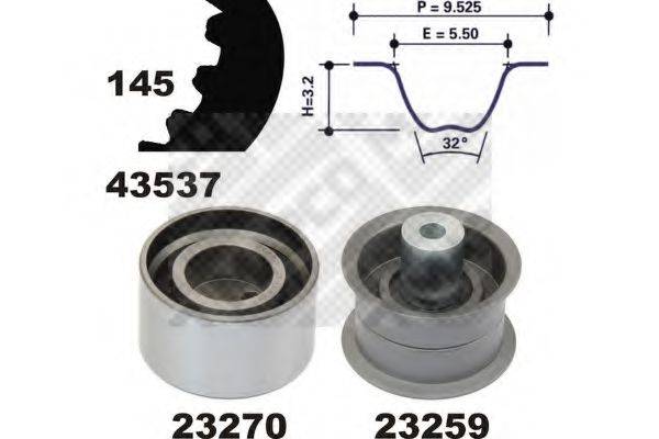 MAPCO 23537 Комплект ремня ГРМ