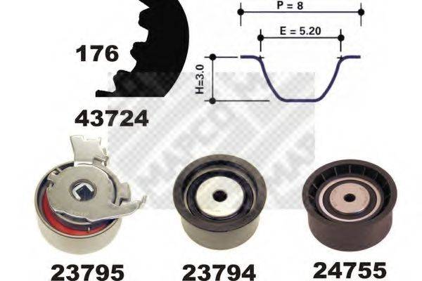 MAPCO 23729 Комплект ремня ГРМ