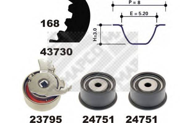 MAPCO 23730 Комплект ремня ГРМ