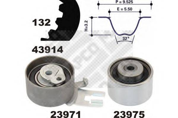 MAPCO 23914 Комплект ремня ГРМ