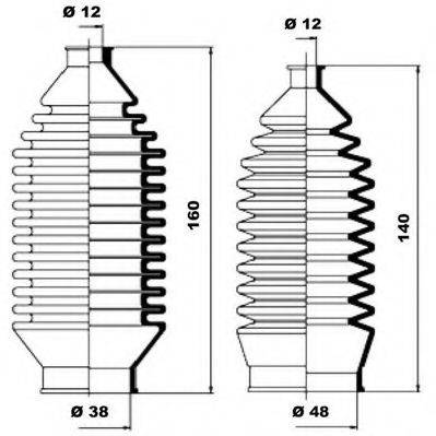 MOOG K150013 Комплект пылника, рулевое управление