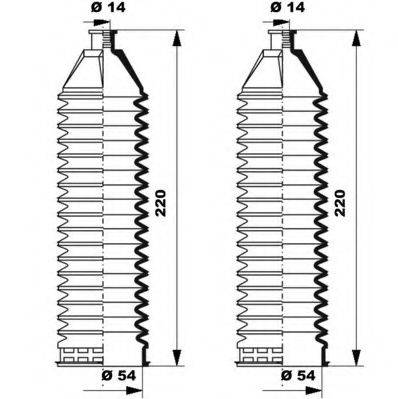 MOOG K150256 Комплект пылника, рулевое управление