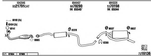 FONOS FO30812A Система выпуска ОГ