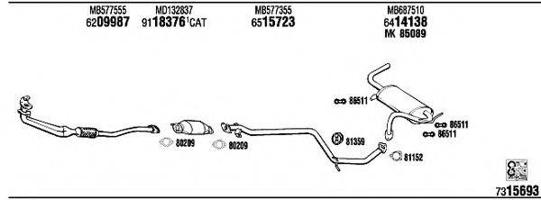 FONOS MI61509B Система выпуска ОГ