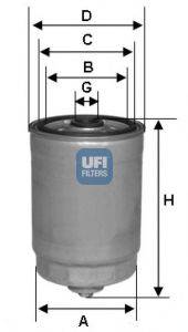 UFI 2437800 Топливный фильтр