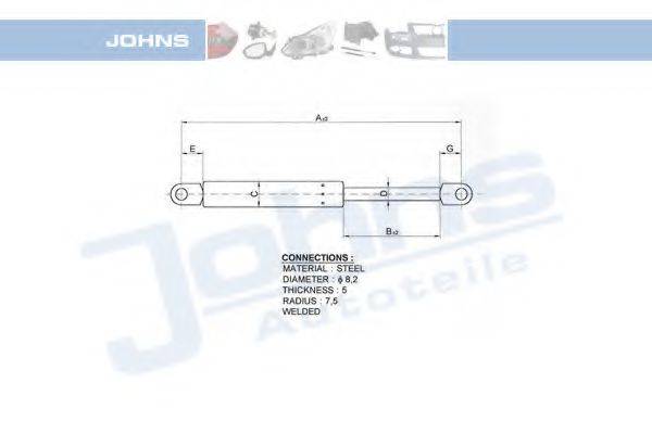 JOHNS 13070391 Газовая пружина, капот