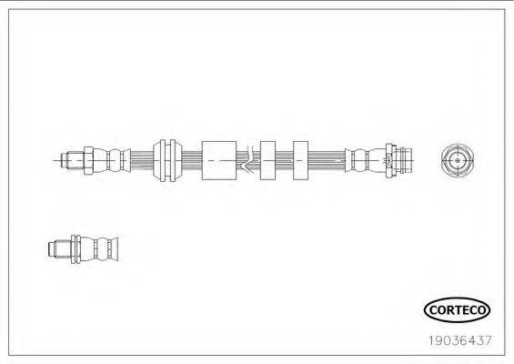 CORTECO 19036437 Тормозной шланг