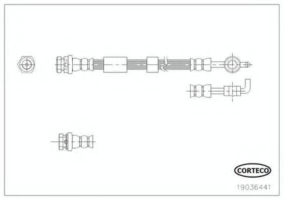 CORTECO 19036441 Тормозной шланг