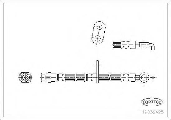 CORTECO 19032425 Тормозной шланг