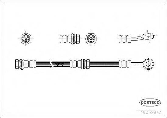 CORTECO 19032943 Тормозной шланг