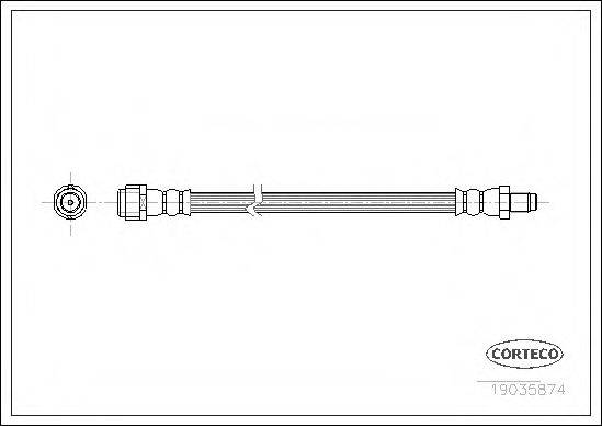 CORTECO 19035874 Тормозной шланг